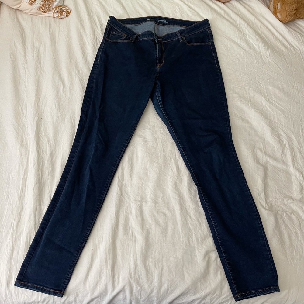 Old Navy Super Dark Wash Skinny Jeans-16 Long/Tall